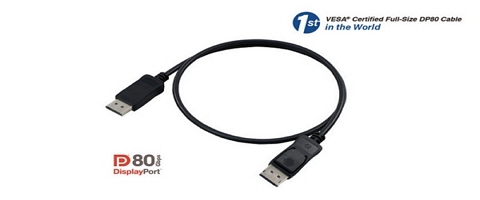 貿聯推出全球第一獲VESA®認證DP80 Enhanced Full-size DP連接線